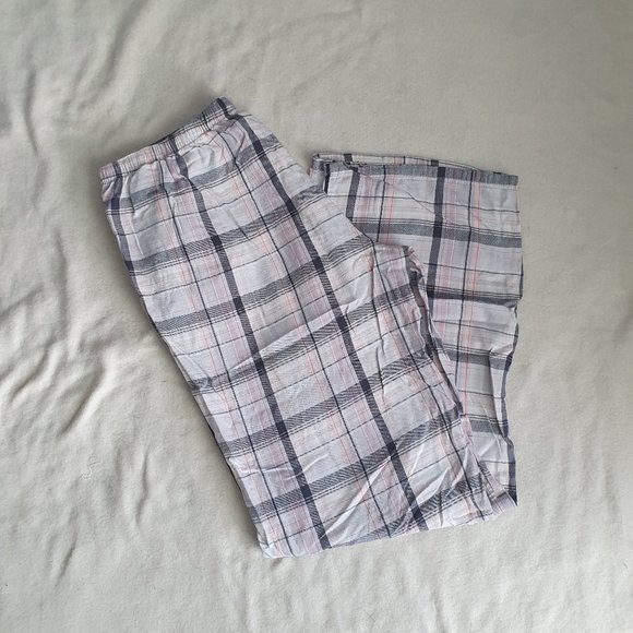 light pink plaid pants